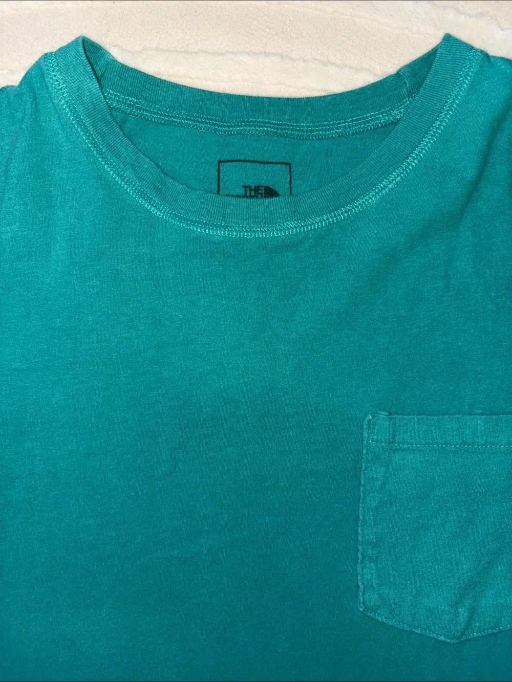 The North Face Teal Short Sleeve Pocket Tee